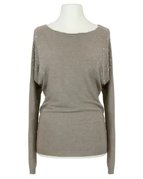 Pullover mit Strass in  braun von Made in Italy (Bild 1)