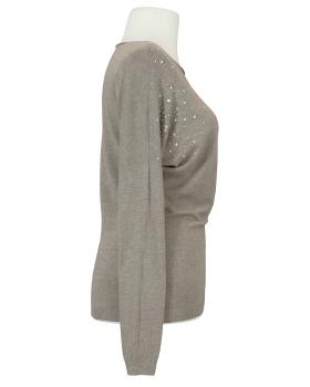 Pullover mit Strass in  braun von Made in Italy (Bild 2)