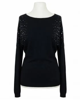 Pullover mit Strass in  schwarz von Made in Italy (Bild 1)