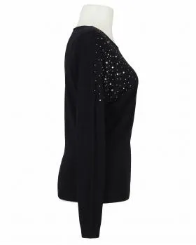 Pullover mit Strass in  schwarz von Made in Italy (Bild 2)