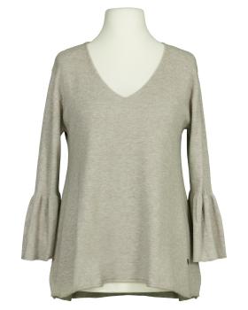 Pullover mit Trompetenarm in  beige von Made in Italy (Bild 1)