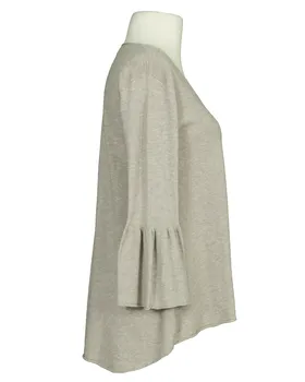 Pullover mit Trompetenarm in  beige von Made in Italy (Bild 2)