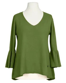 Pullover mit Trompetenarm in  gr�n von Made in Italy (Bild 1)