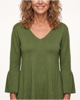 Pullover mit Trompetenarm in  gr�n von Made in Italy (Bild 4)