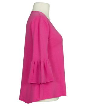 Pullover mit Trompetenarm in  pink von Made in Italy (Bild 2)