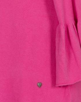 Pullover mit Trompetenarm in  pink von Made in Italy (Bild 3)