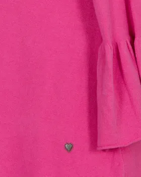 Pullover mit Trompetenarm in  pink von Made in Italy (Bild 3)