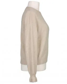 Pullover mit Volantarm in  beige von Made in Italy (Bild 2)