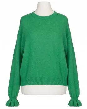 Pullover mit Volantarm in  gr�n von Made in Italy (Bild 1)