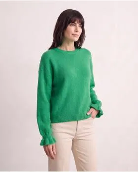 Pullover mit Volantarm in  gr�n von Made in Italy (Bild 6)