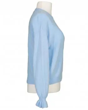 Pullover mit Volantarm in  hellblau von Made in Italy (Bild 2)