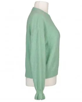 Pullover mit Volantarm in  mint von Made in Italy (Bild 2)