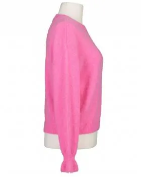 Pullover mit Volantarm in  pink von Made in Italy (Bild 2)