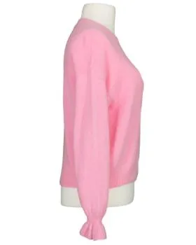 Pullover mit Volantarm in  rosa von Made in Italy (Bild 2)