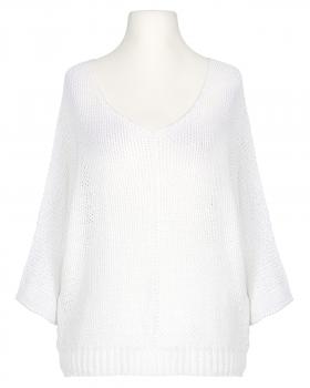 Pullover Perlmuster in  weiss von Made in Italy (Bild 1)