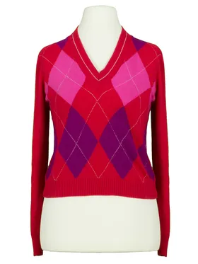Pullover Rautenmuster in  rot von Tensione in Firenze (Bild 1)