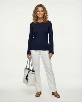 Pullover Rippstrick in  blau von Made in Italy (Bild 2)