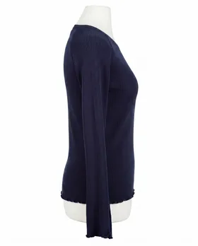 Pullover Rippstrick in  blau von Made in Italy (Bild 2)