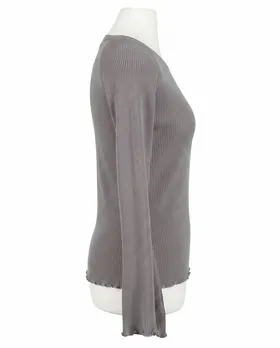 Pullover Rippstrick in  grau von Made in Italy (Bild 2)