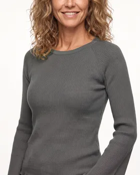Pullover Rippstrick in  grau von Made in Italy (Bild 4)