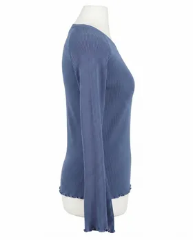 Pullover Rippstrick in  jeansblau von Made in Italy (Bild 2)