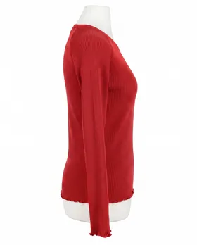 Pullover Rippstrick in  rot von Made in Italy (Bild 2)
