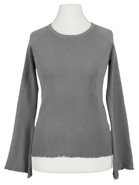 Pullover Rippstrick in  grau von Made in Italy (Bild 1)