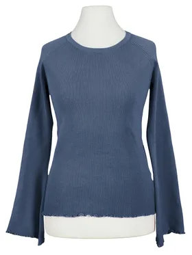 Pullover Rippstrick in  jeansblau von Made in Italy (Bild 1)
