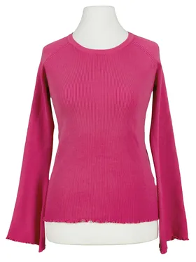 Pullover Rippstrick in  pink von Made in Italy (Bild 1)