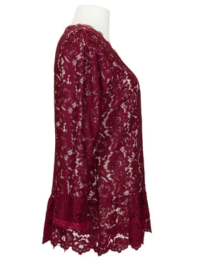 Pullover Spitze in  bordeaux von Made in Italy (Bild 2)