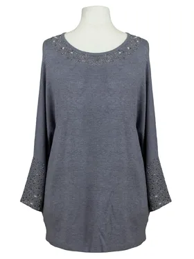 Pullover mit Strass in  grau von Made in Italy (Bild 1)