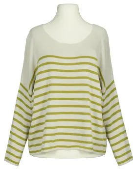 Pullover Streifen in  beige von Made in Italy (Bild 1)