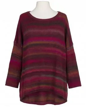 Pullover Streifenmuster in  beere-bordeaux von Made in Italy (Bild 1)