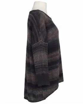 Pullover Streifenmuster in  braun-anthrazit von Made in Italy (Bild 2)