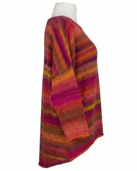 Pullover Streifenmuster in  pink-orange von Made in Italy (Bild 2)