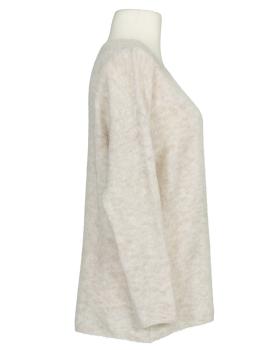 Pullover V-Ausschnitt in  beige von Made in Italy (Bild 2)