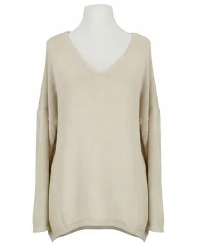Pullover V-Ausschnitt in  beige von Selected Touch (Bild 1)