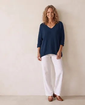 Pullover V-Ausschnitt in  dunkelblau von Selected Touch (Bild 5)
