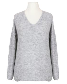 Pullover V-Ausschnitt in  grau von Italia Moda (Bild 1)