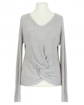 Pullover V-Ausschnitt in  grau von Made in Italy (Bild 1)