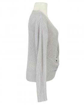 Pullover V-Ausschnitt in  grau von Made in Italy (Bild 2)
