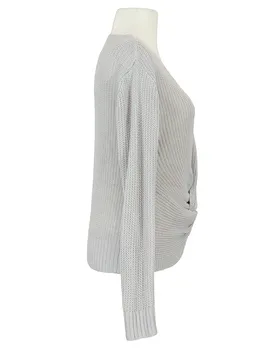 Pullover V-Ausschnitt in  grau von Made in Italy (Bild 2)