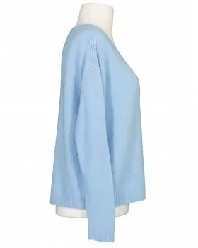 Pullover V-Ausschnitt in  hellblau von Made in Italy (Bild 2)