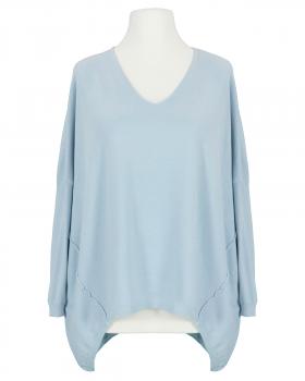 Pullover V-Ausschnitt in  hellblau von Moda Italia (Bild 1)