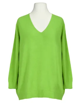 Pullover V-Ausschnitt in  hellgr�n von Made in Italy (Bild 1)