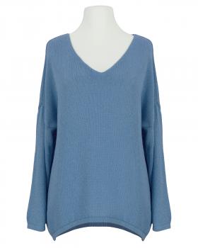 Pullover V-Ausschnitt in  jeansblau von Selected Touch (Bild 1)