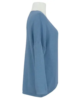 Pullover V-Ausschnitt in  jeansblau von Selected Touch (Bild 2)