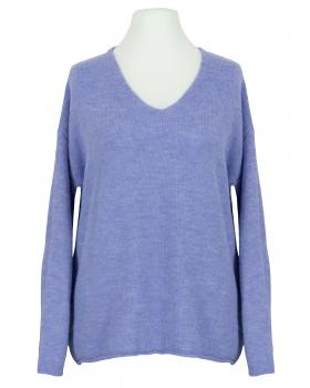 Pullover V-Ausschnitt in  lavendelblau von Italia Moda (Bild 1)