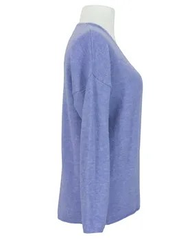 Pullover V-Ausschnitt in  lavendelblau von Italia Moda (Bild 2)