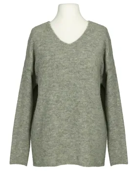 Pullover V-Ausschnitt in  oliv von Made in Italy (Bild 1)